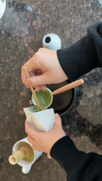 Matcha making process