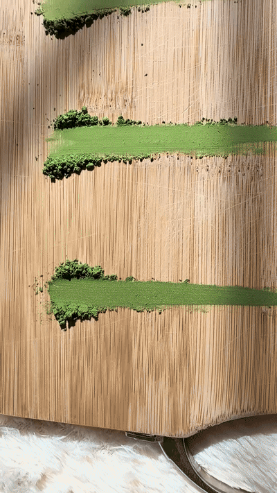 Matcha shades of green